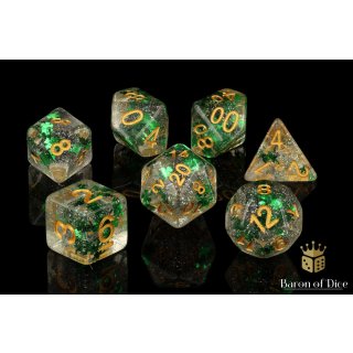 Baron of Dice - Lucky Shamrock RPG Dice Set (7 Pieces)