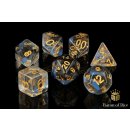 Baron of Dice - Blue & Black RPG Dice Set (7 Pieces)