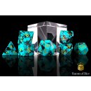 Baron of Dice - Turquoise Gemstone RPG Dice Set (7 Pieces)