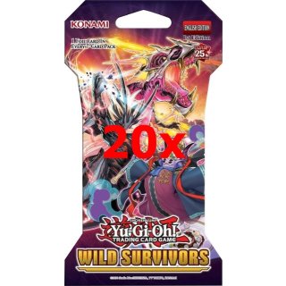 YuGiOh! - Wild Survivors Sleeved Booster Pack Case (20 Packs) - Englisch