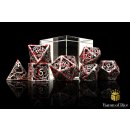 Baron of Dice - Bloody Dragon Metal RPG Dice Set (7 Pieces)