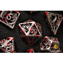 Baron of Dice - Bloody Dragon Metal RPG Dice Set (7 Pieces)