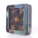 Baron of Dice - Sunken Treasure Octopus Metal RPG Dice Set (7 Pieces)