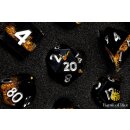 Baron of Dice - Golden Hazard Sharp Edge RPG Dice Set (7 Pieces)