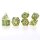 Baron of Dice - Dragons of Legend Green Yellow Steel Metal RPG Dice Set (7 Pieces)