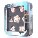 Baron of Dice - White Bamboo Sharp Edge RPG Dice Set (7 Pieces)