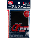 KMC - Small Sleeves - α mini Black (50 Sleeves)