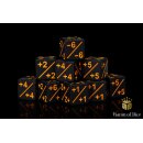 Baron of Dice - +1/ -1 Counters - Matte Black - Set of 12