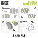 Green Stuff World - EVA foam dowels - Half Round 5mm