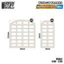 Green Stuff World - Industrial Arched Miniature Windows - Small (type 2)