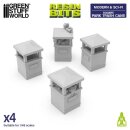 Green Stuff World - Park Trash Cans - Square