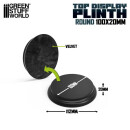 Green Stuff World - Round Wood display bases 10 cm - Black