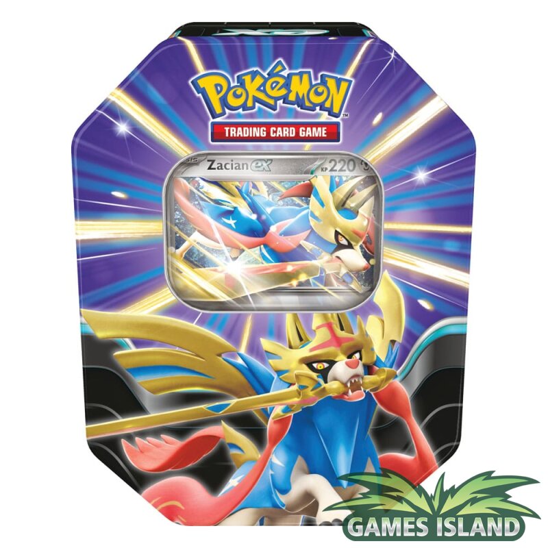Pokemon slashing legends tins deutsch zacian ex